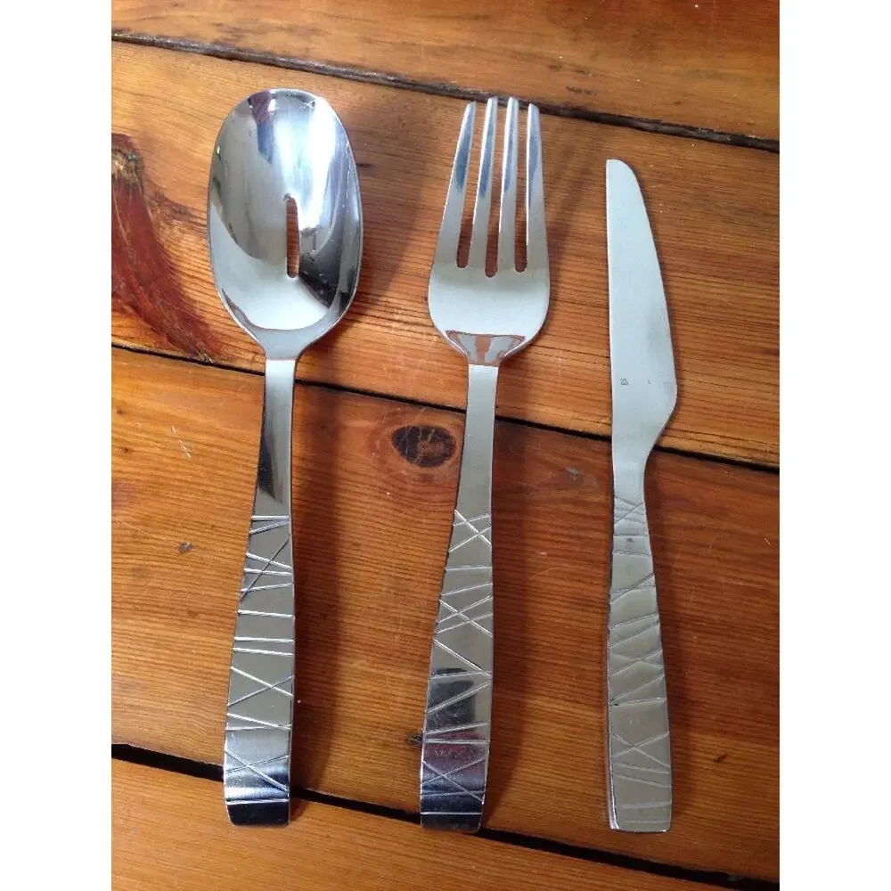 Set 22 pc Gourmet Settings Stainless CIRCUS Silverware Flatware Forks Spoons